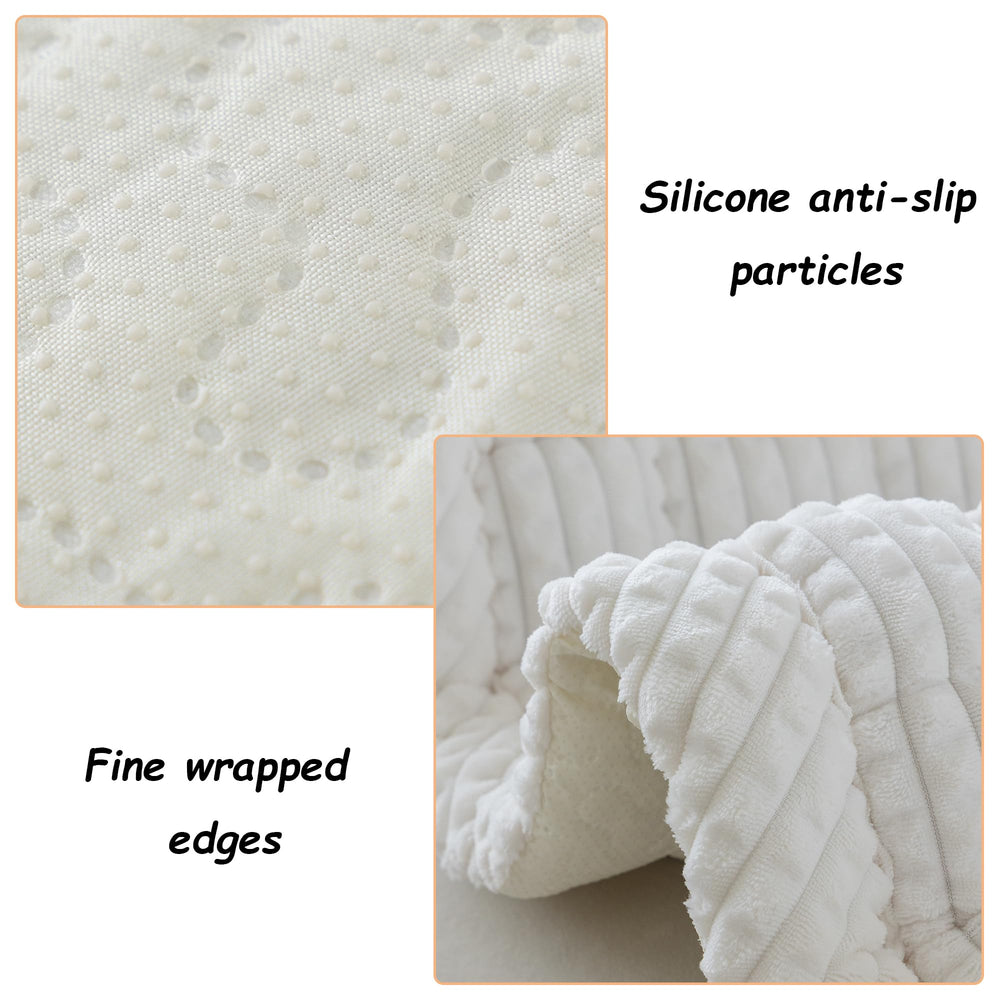 AEEISHOMEREFORM non-slip silicone padding helps the cover stay put during active pets.