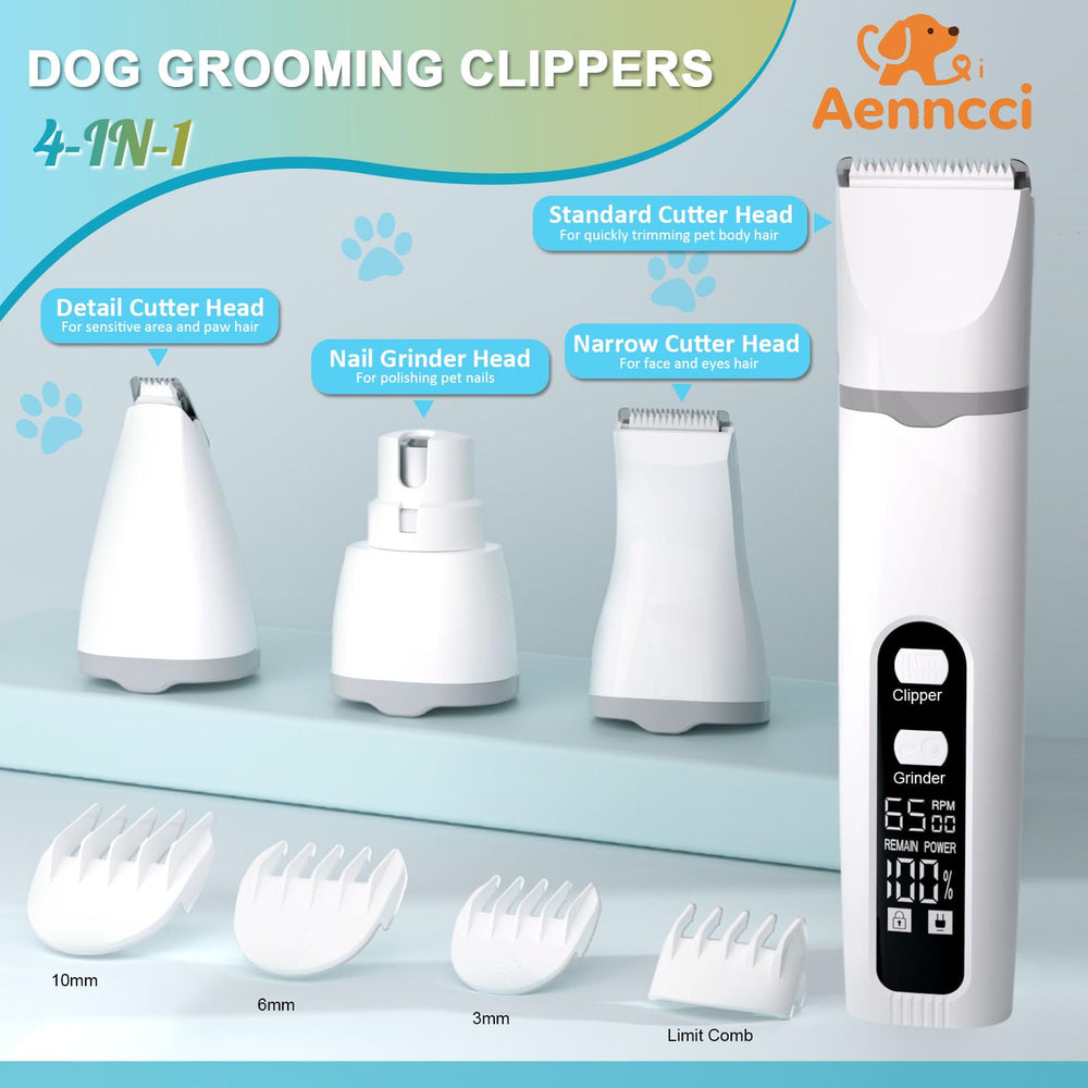 Aenncci low-noise dog clippers reduce pet anxiety during trimming.