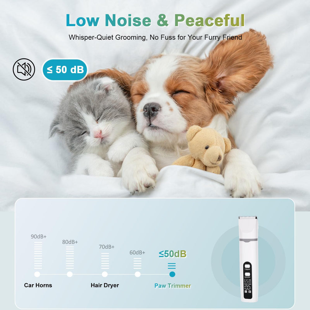 Aenncci paw trimmer and nail grinder ready to safely polish paws.