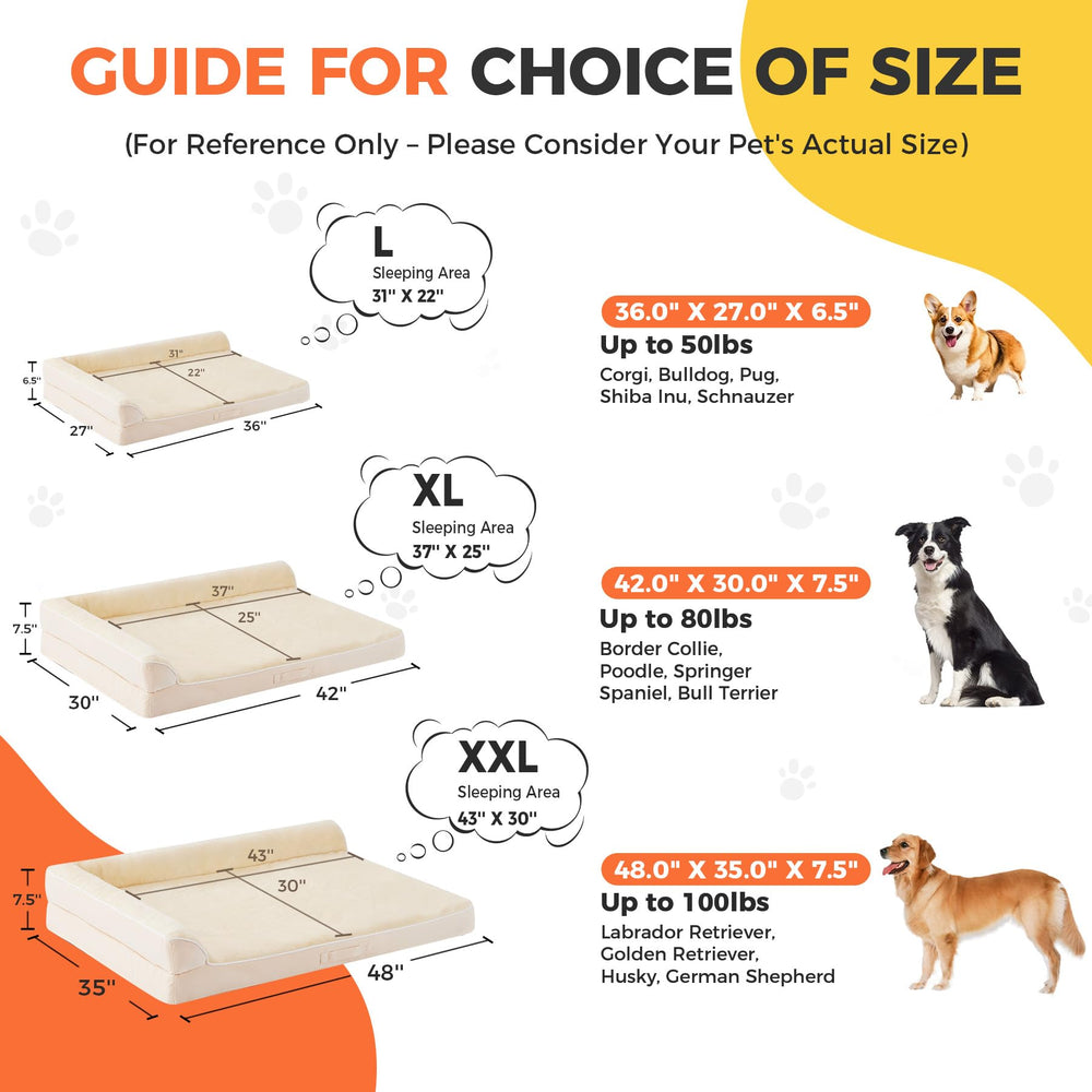 Aeroluxe plush outer cover offers a soft, paw-friendly sleeping surface.