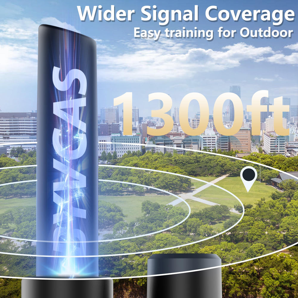 Aertyole fast-charging system keeps both collar and remote ready for trips.