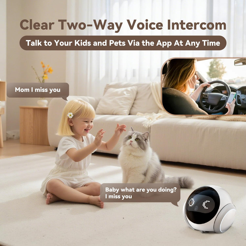 AEZ Robot Camera AI detection alerts notify you of unfamiliar activity.