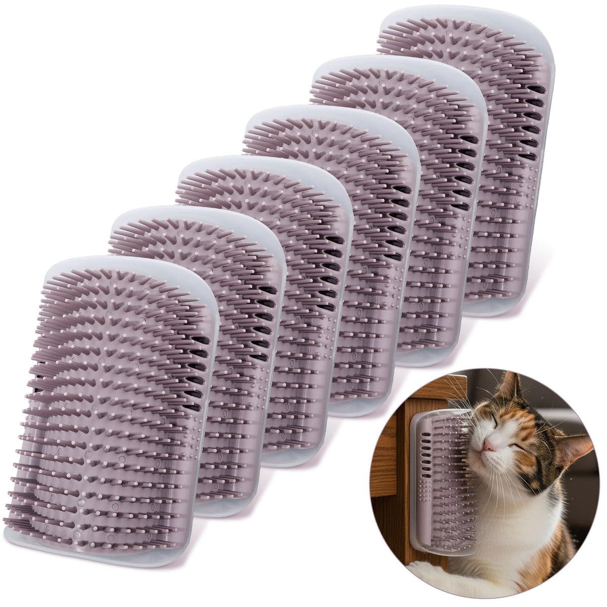 Afarnook 6-pack cat corner scratchers with catnip to attract shy cats.