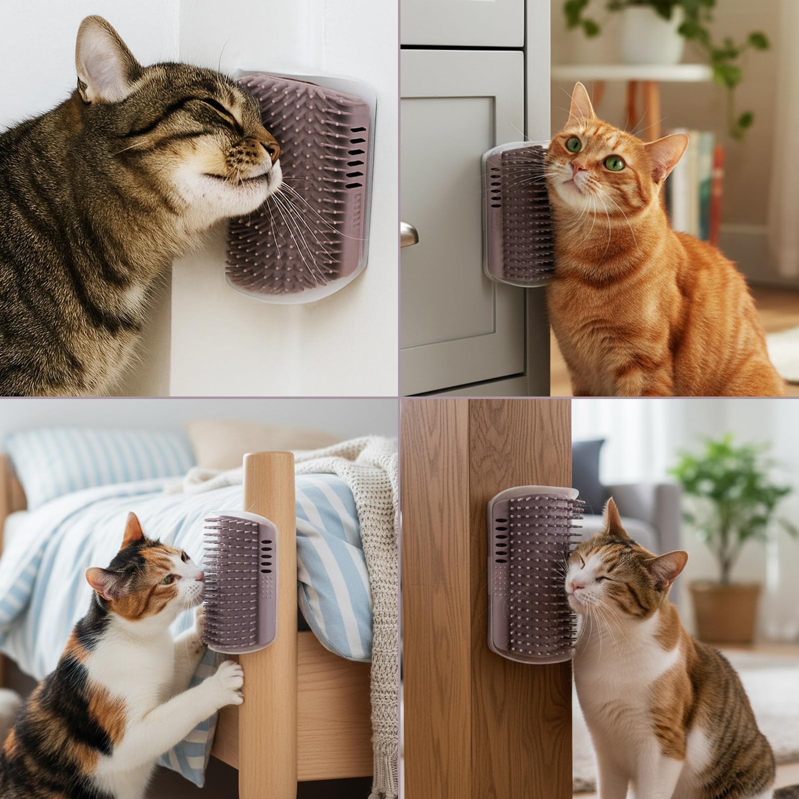 Afarnook catnip-infused groomer benefits attract and engage cats.