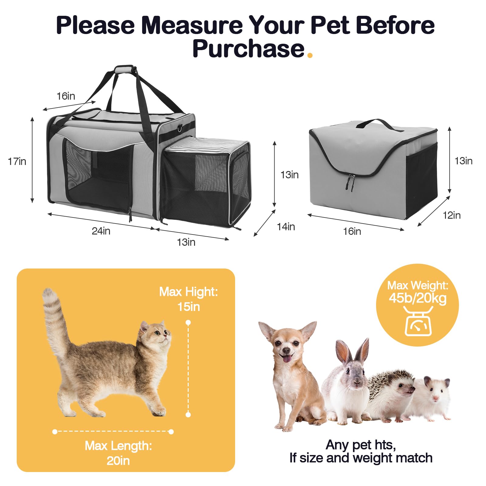 A.FATI car-travel litter box pocket shows mess containment during long drives.