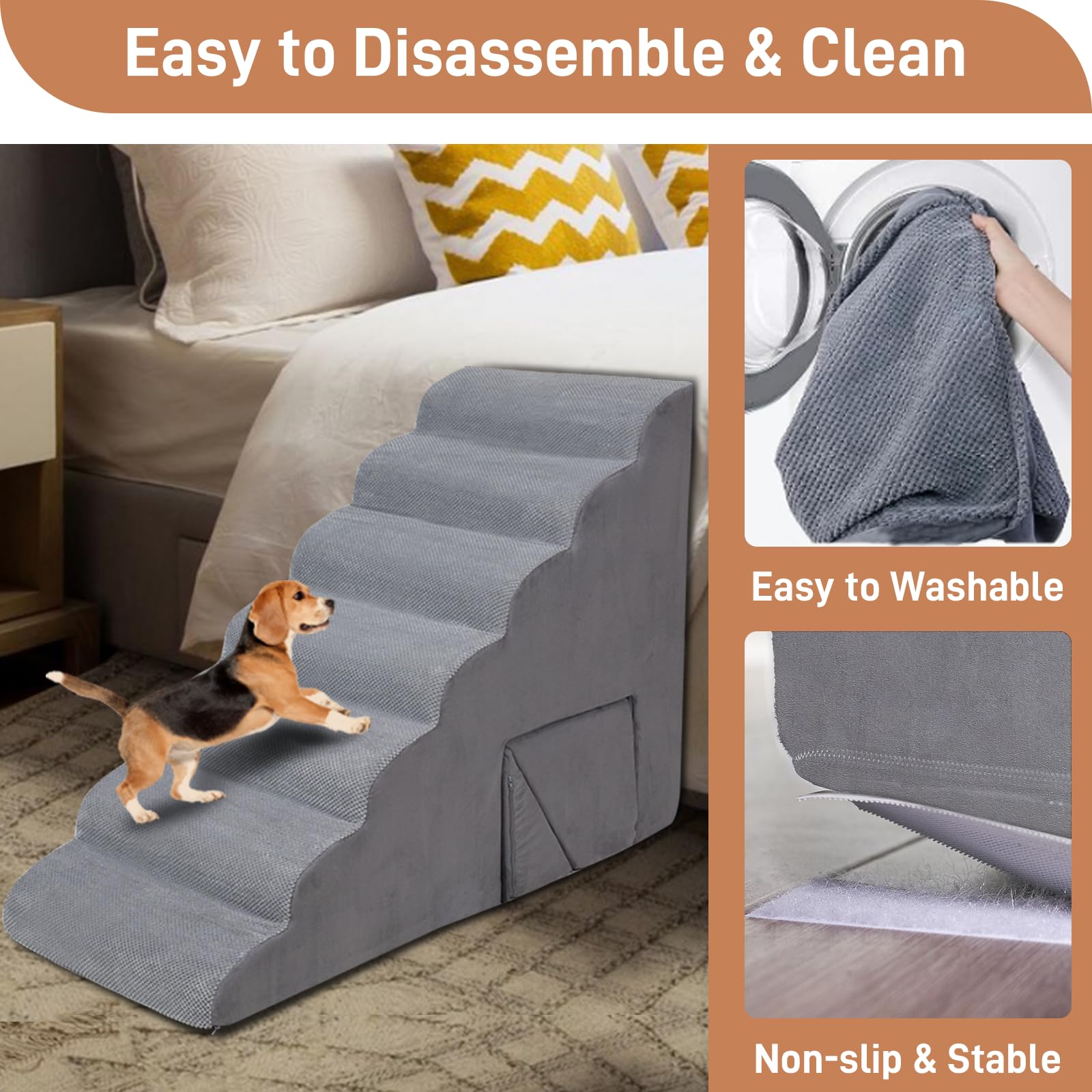 A.FATI dog stairs-2in1-ramp offers versatile ramp and stair options