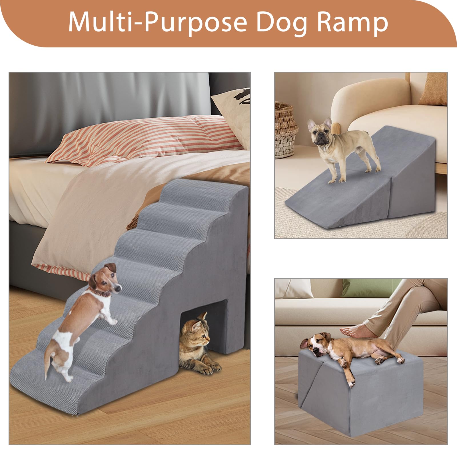 A.FATI dog stairs-vacuum-sealed-packaging ships compactly