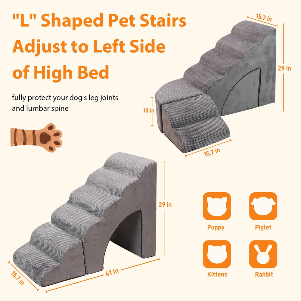 A.FATI dog stairs washable cover keeps surfaces clean and pet-friendly