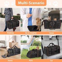 A.FATI expandable-2-cat-carrier-divider shows flexible space for one or two pets