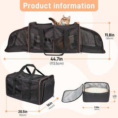 A.FATI foldable litter boxes with leak-proof tops help contain mess