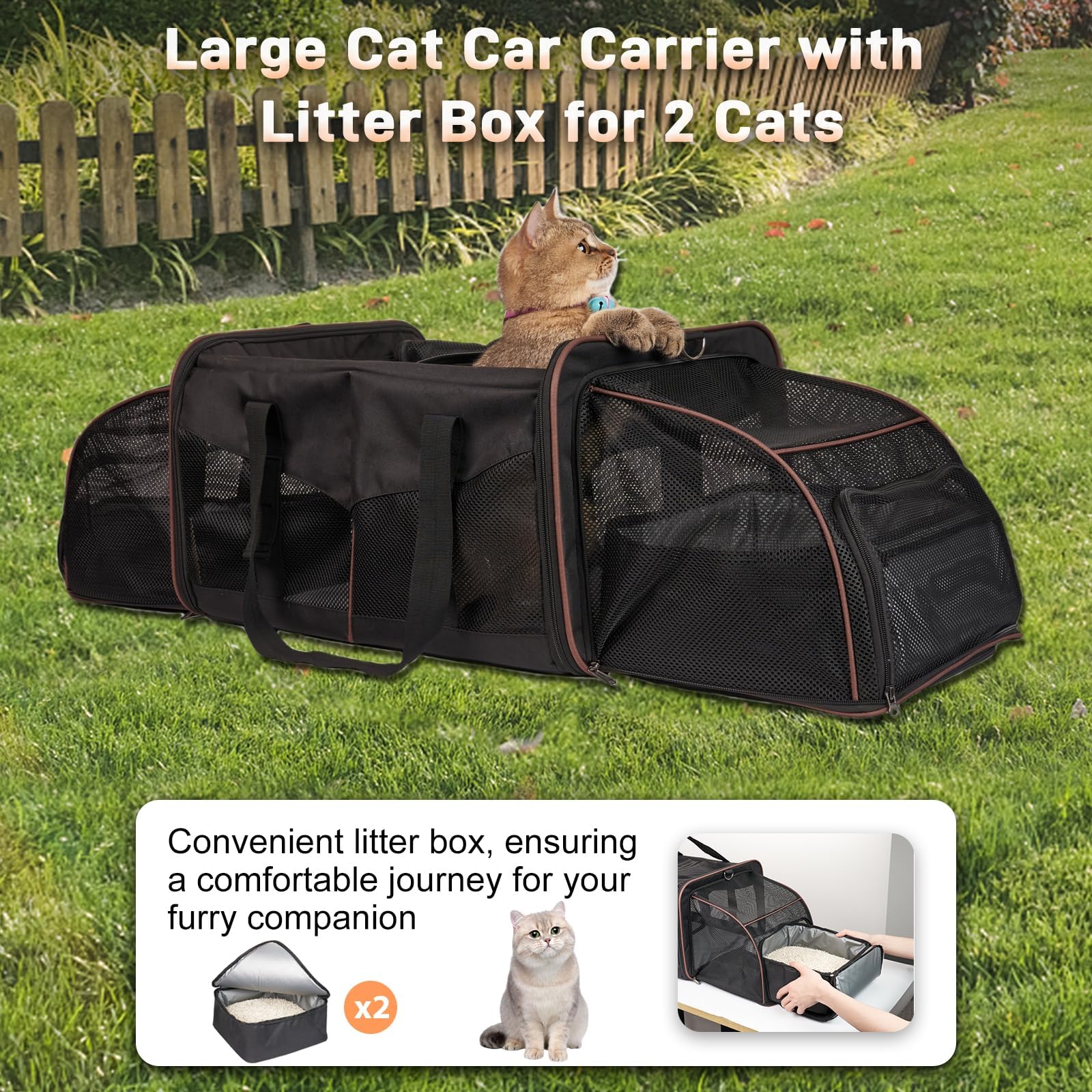 A.FATI travel carrier supports cats and dogs up to 30 lbs with comfort