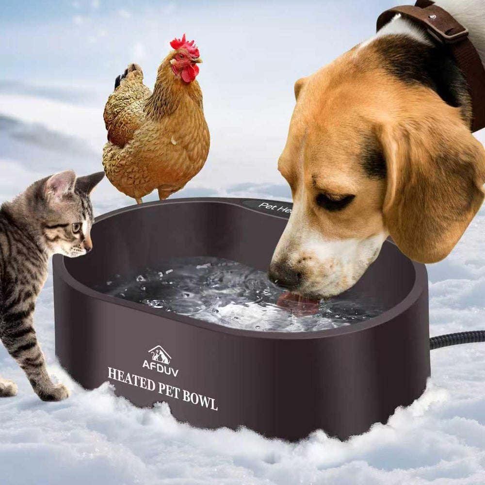 AFDUV heated water bowl easy-clean design simplifies daily maintenance.