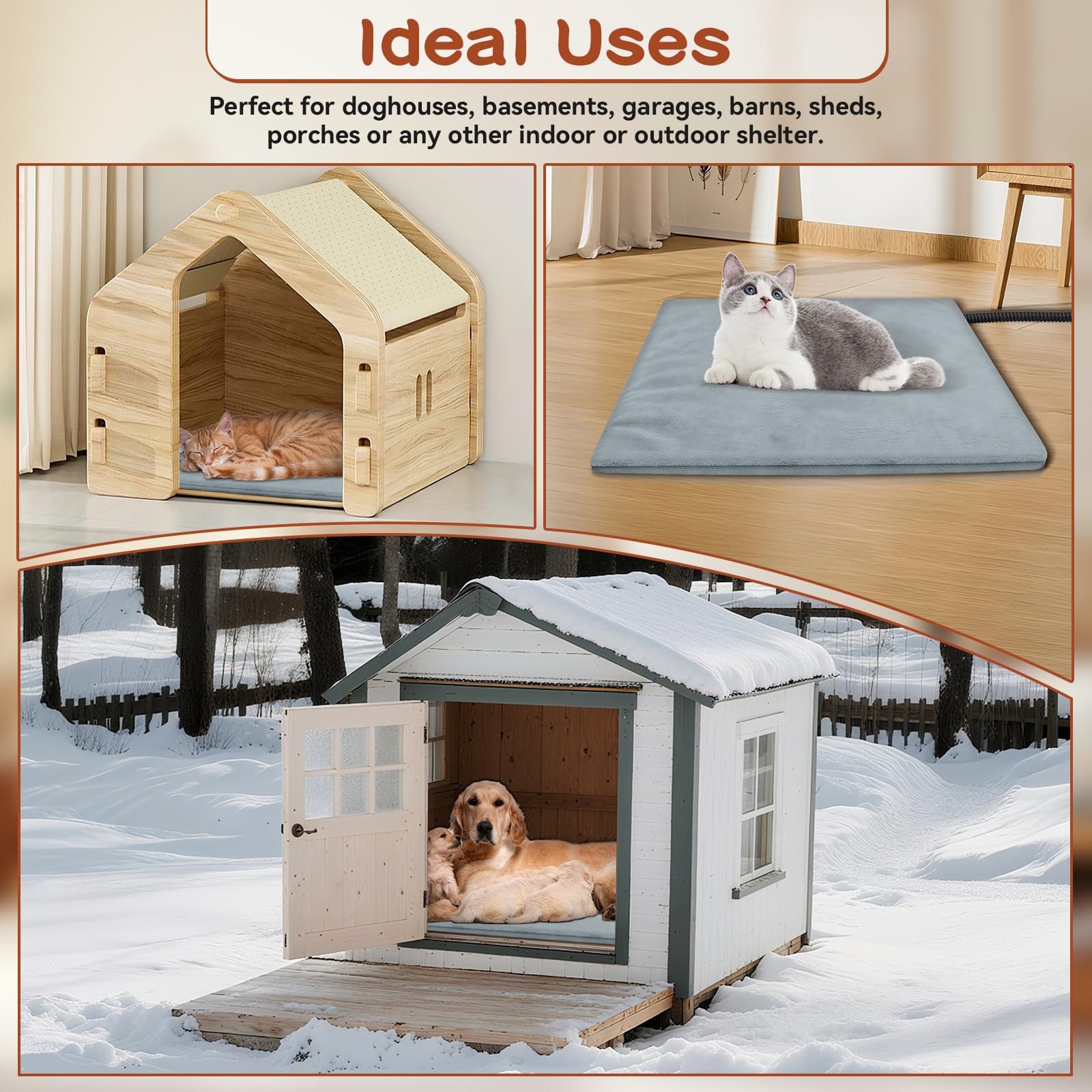 AFDUV dog bed in winter emphasizes warmth during chilly days