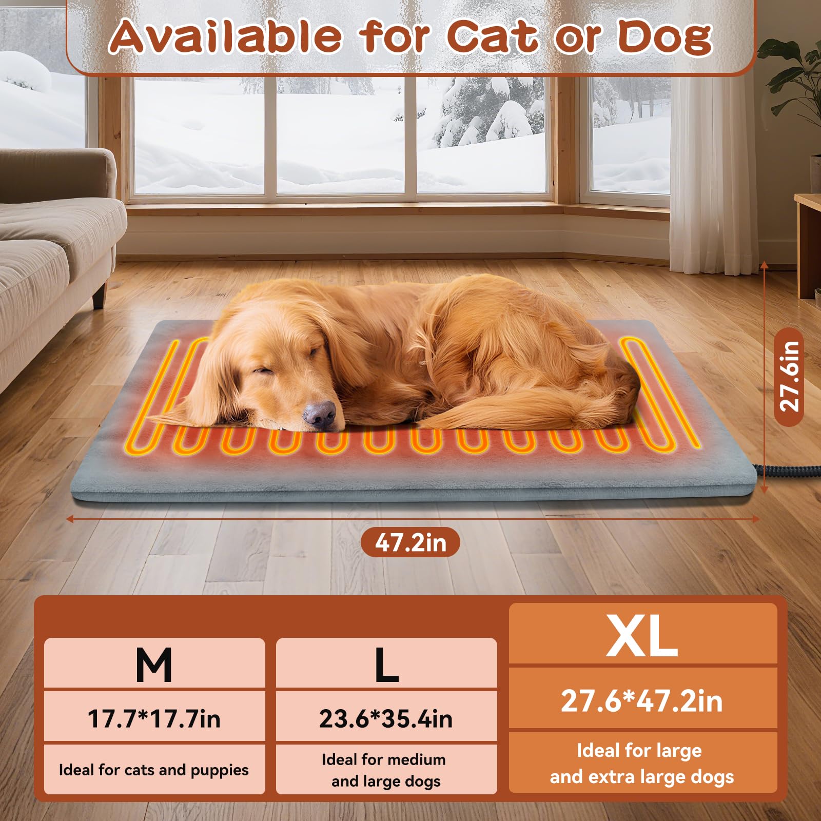AFDUV heating pad temperature controls highlight adjustable heat for pets