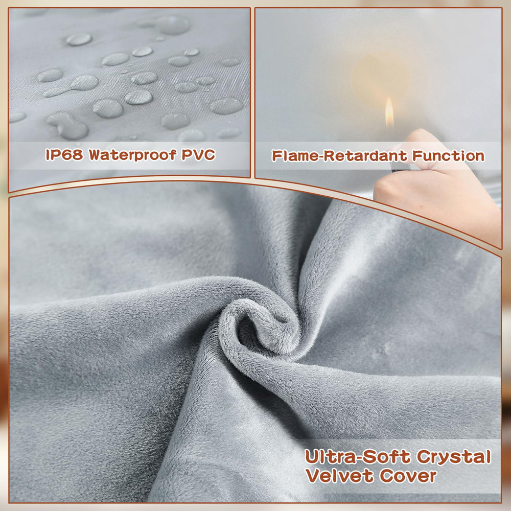 AFDUV washable velvet cover image conveys easy cleaning after muddy outdoor adventures