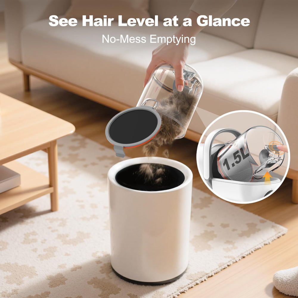 Afloia storage bag keeps all attachments neatly organized after grooming.