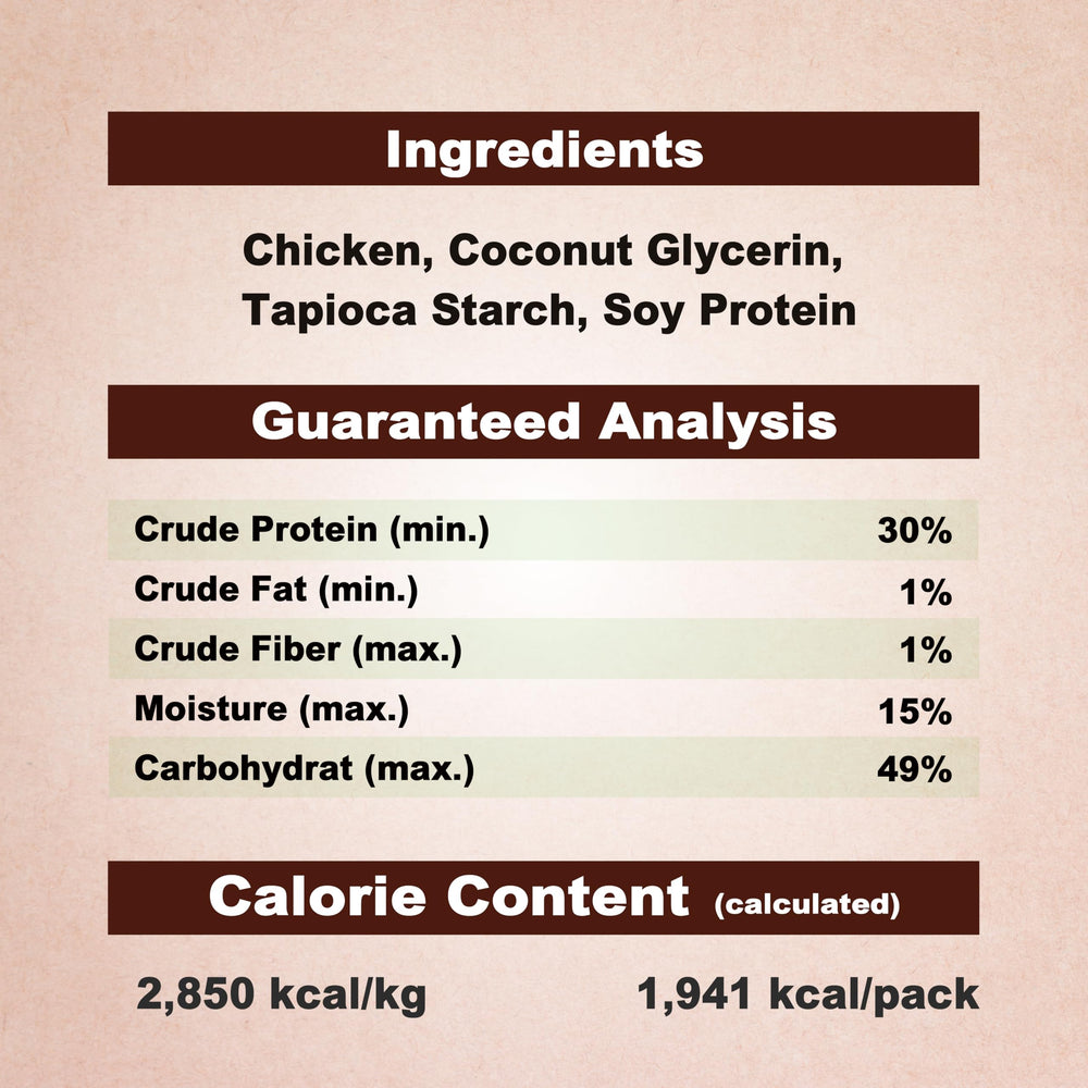 Afreschi Chicken Dog Treats 24-oz pack highlights value and convenient bulk supply.