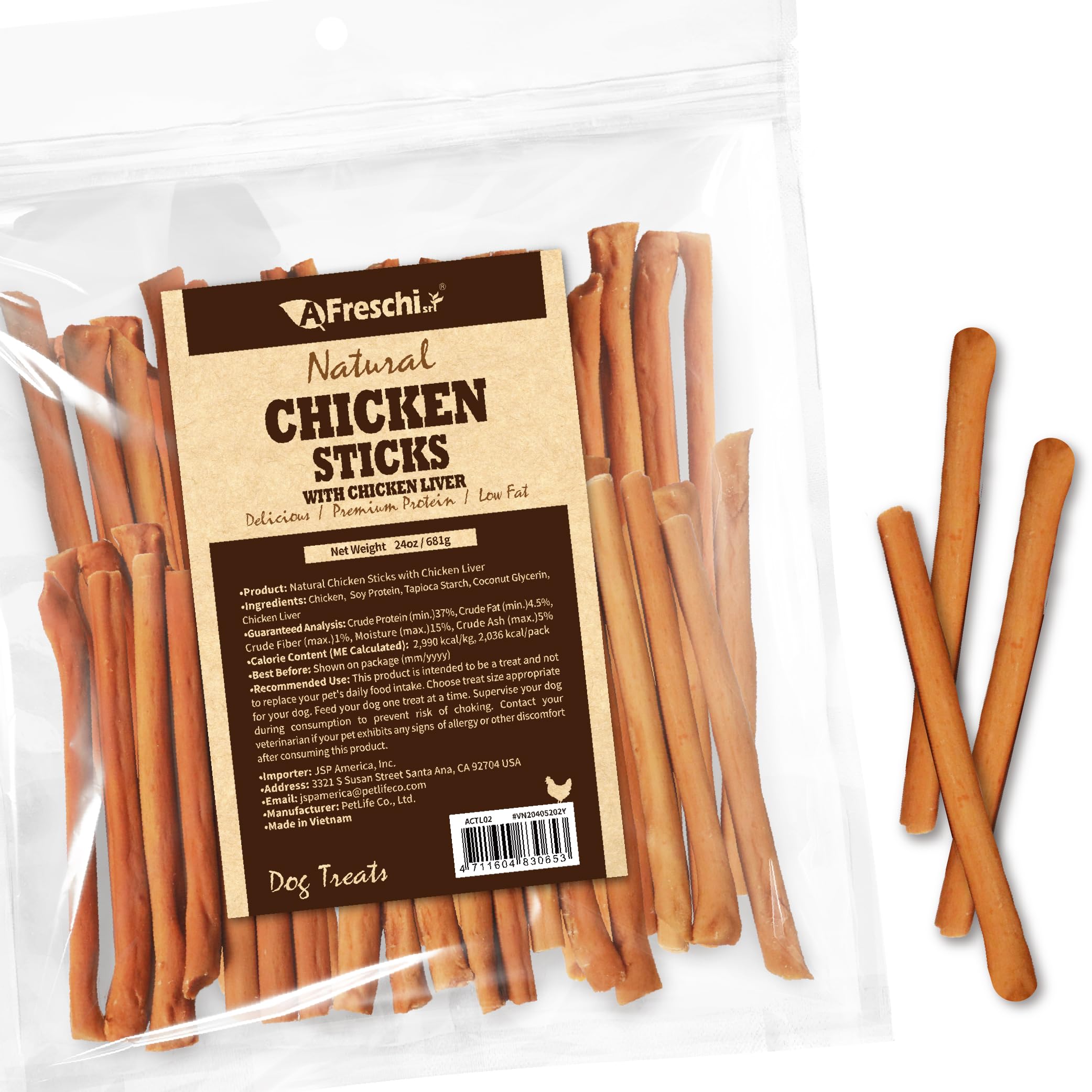 Afreschi Chicken Treats real chicken bites offer natural protein for daily rewards.