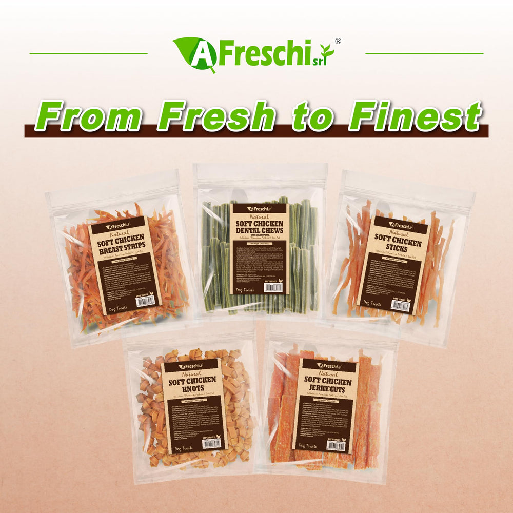 Afreschi Soft Chicken Dog Treats 16oz pack ready for daily snacking
