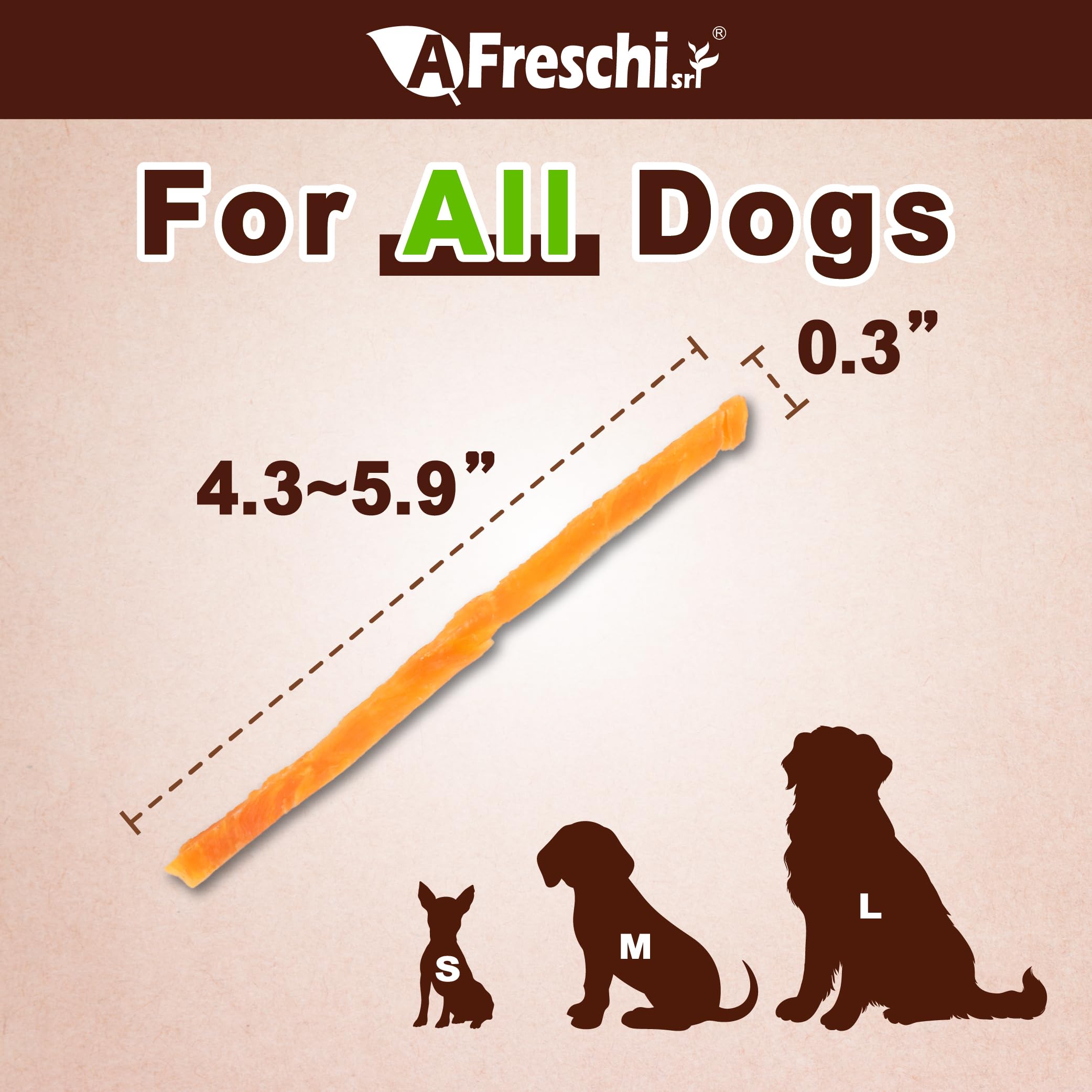Afreschi Soft Chicken Dog Treats real chicken first ingredient highlights protein-rich rewards