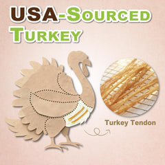A Freschi srl Turkey Tendons hypoallergenic ingredients, clean recipe for sensitive stomachs.