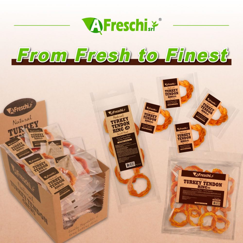 A Freschi srl Turkey Tendons puppy-friendly chew, supports happy daily routines.