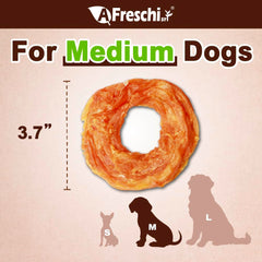 AFreschi turkey tendons for dogs textured chew close-up showcasing meaty flavor.