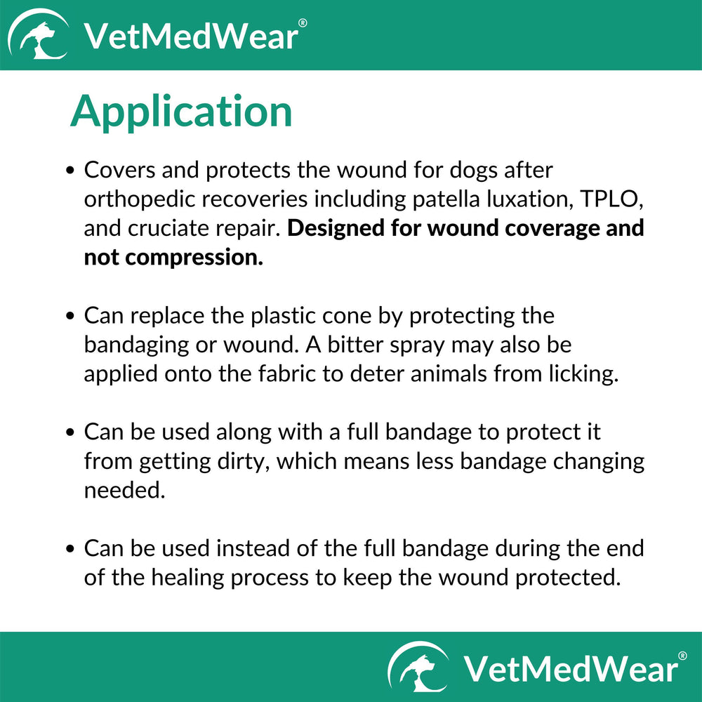 After Surgery Wear hip-thigh wound protective sleeve for dogs, helps shield area
