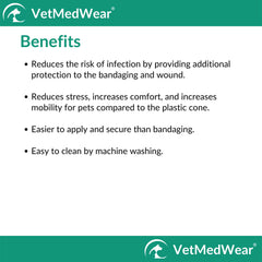 After Surgery Wear teal-green dog sleeve, adjustable strings for secure fit