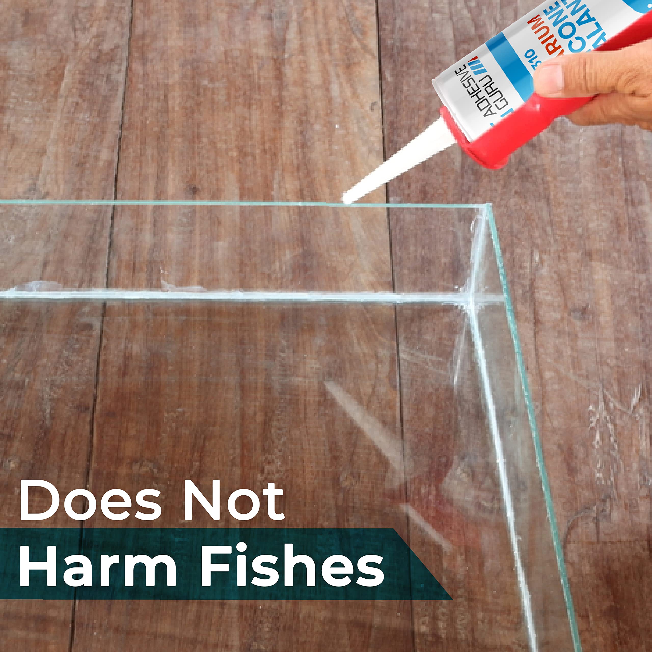 AG Adhesive Guru glass aquarium sealing in action shows flexible bond