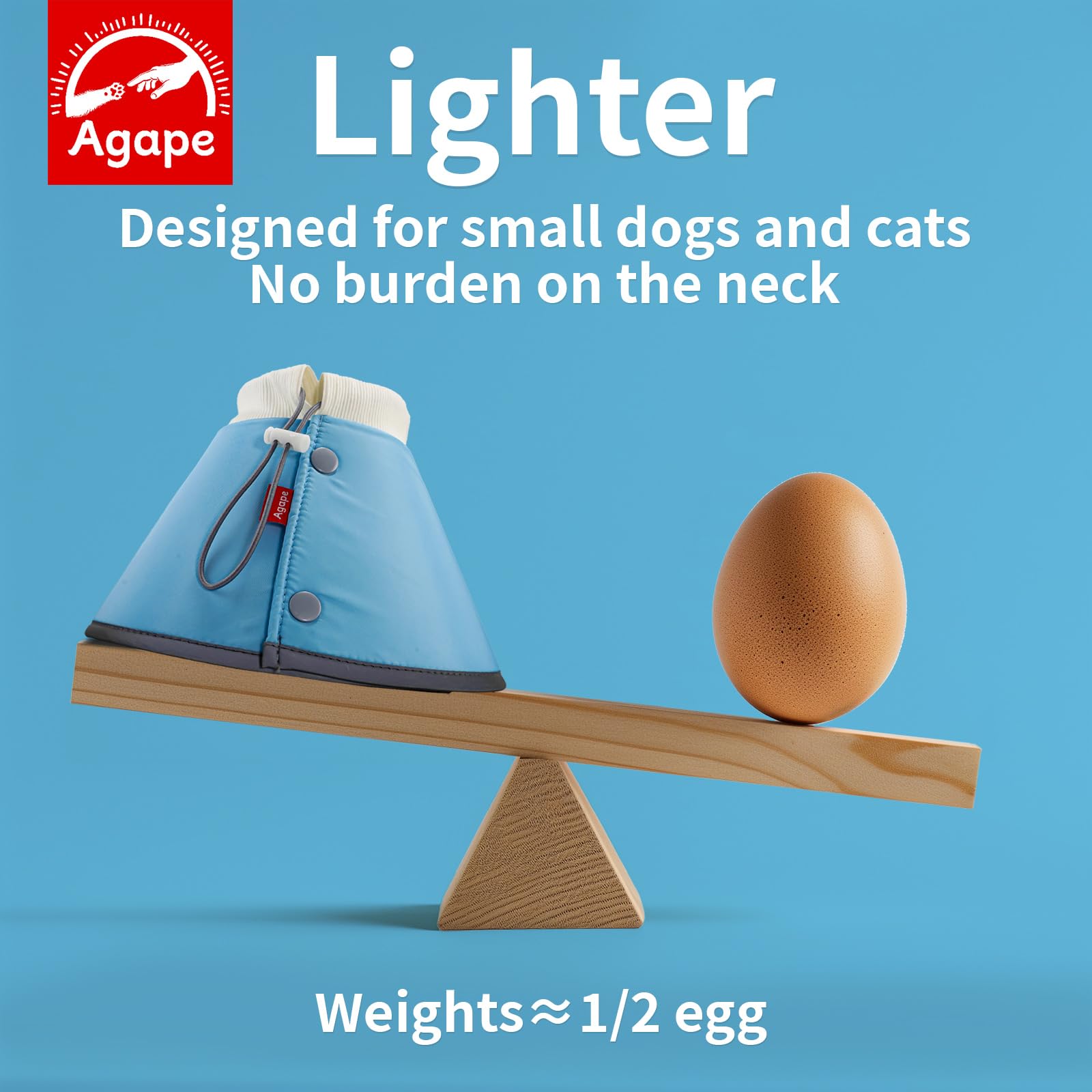 Cono Agape para cachorros y gatos, ajuste cómodo.
