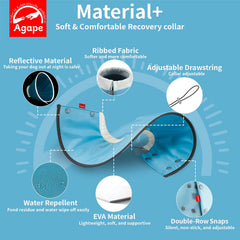 Cono impermeable Agape, fácil limpieza de saliva y comida.