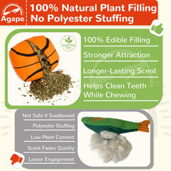 Agape interactive-chew-ball closeup showing teeth-cleaning-inspired play