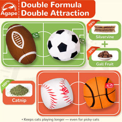 Agape kicker-ball indoor play scene illustrating safe, durable fun for cats