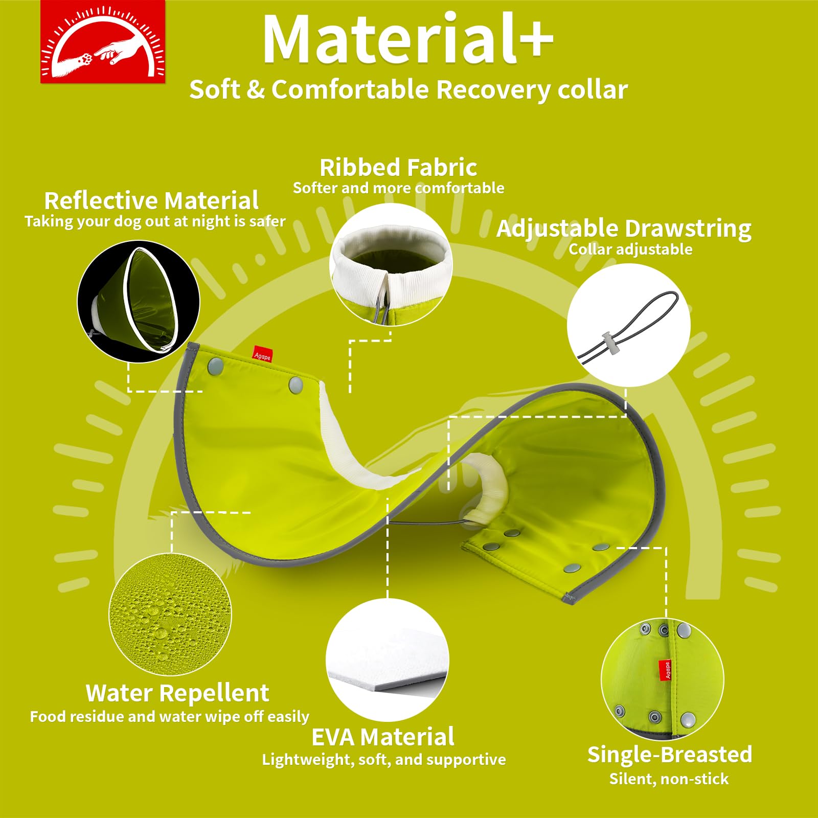 Agape Soft Cone water-repellent surface cleans easily after meals