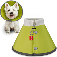 Agape soft dog cone in soft material provides comfortable recovery for small dogs
