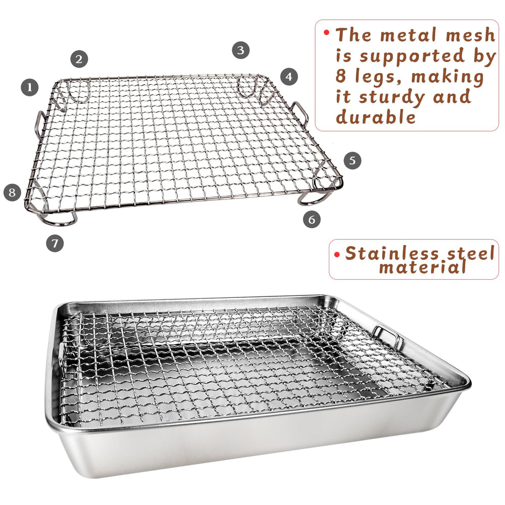 AGGQQA rabbit litter box stainless steel grid closeup shows toe-safe surface
