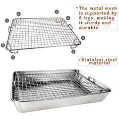 AGGQQA rabbit litter box stainless steel grid closeup shows toe-safe surface