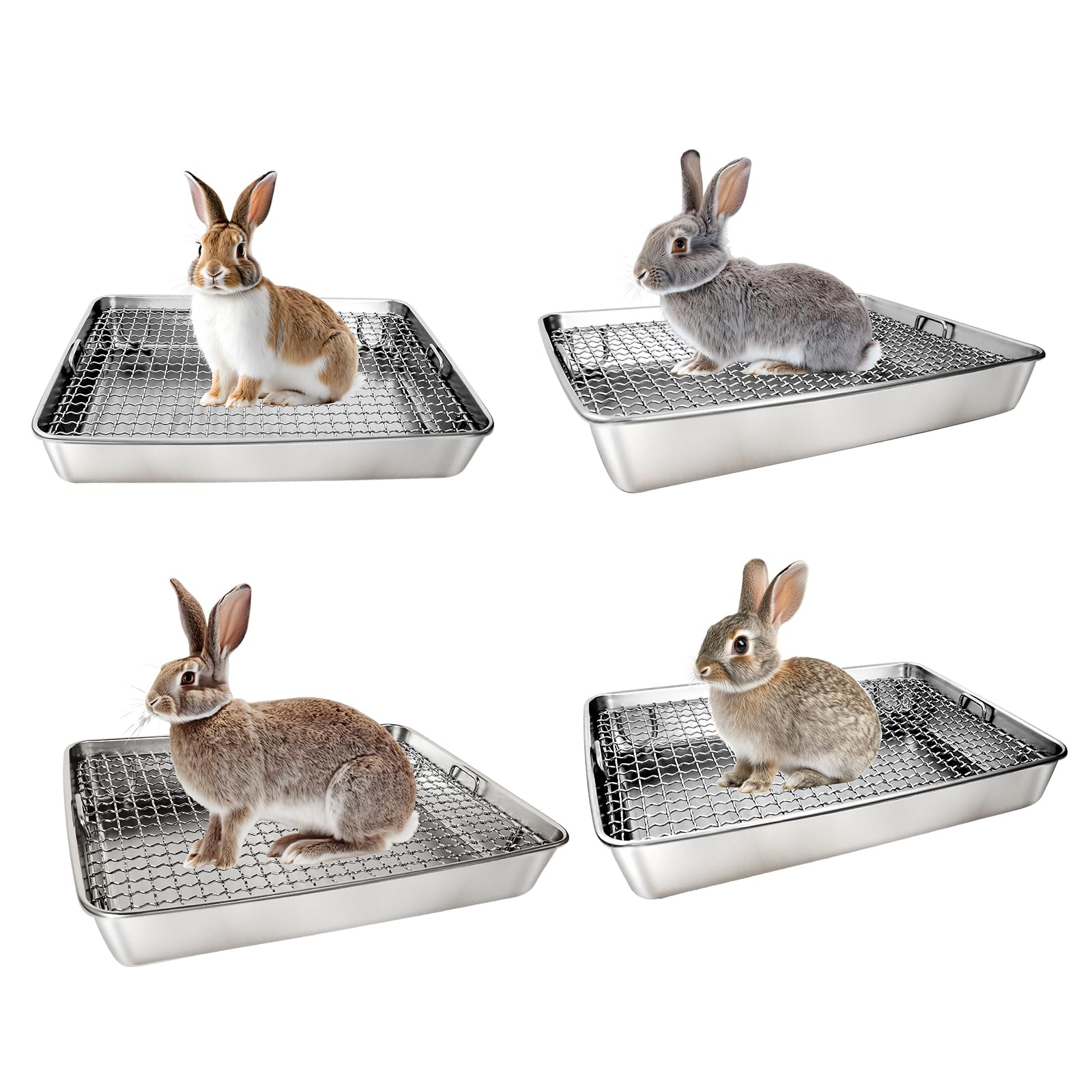 AGGQQA litter box stainless steel mesh closeup with perfect gaps for waste