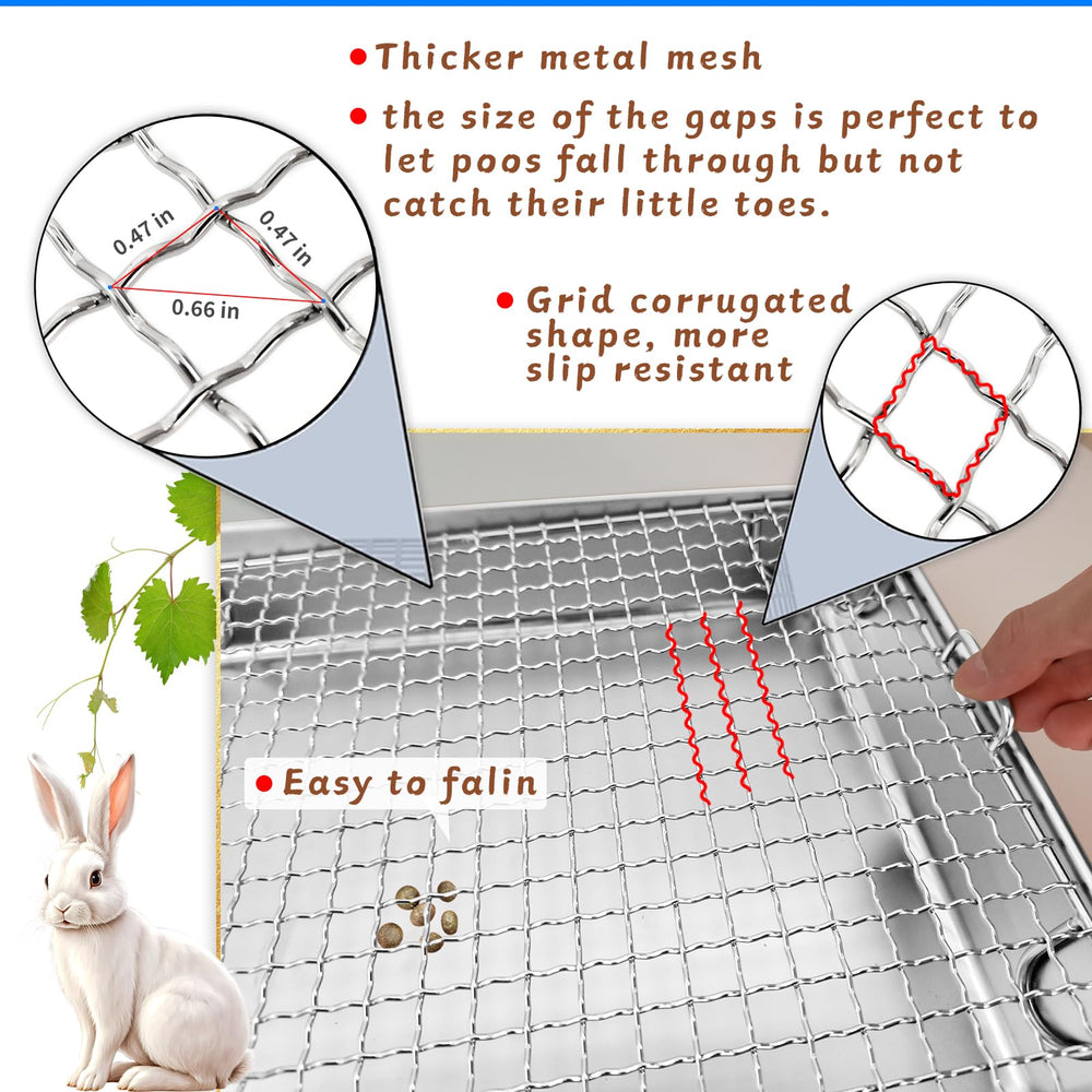 AGGQQA rabbit litter box grid closeup highlights safe eight-leg support