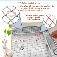 AGGQQA rabbit litter box grid closeup highlights safe eight-leg support