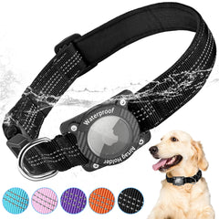 AgoumLux airtag-dog-collar waterproof design keeps your dog trackable in wet conditions.