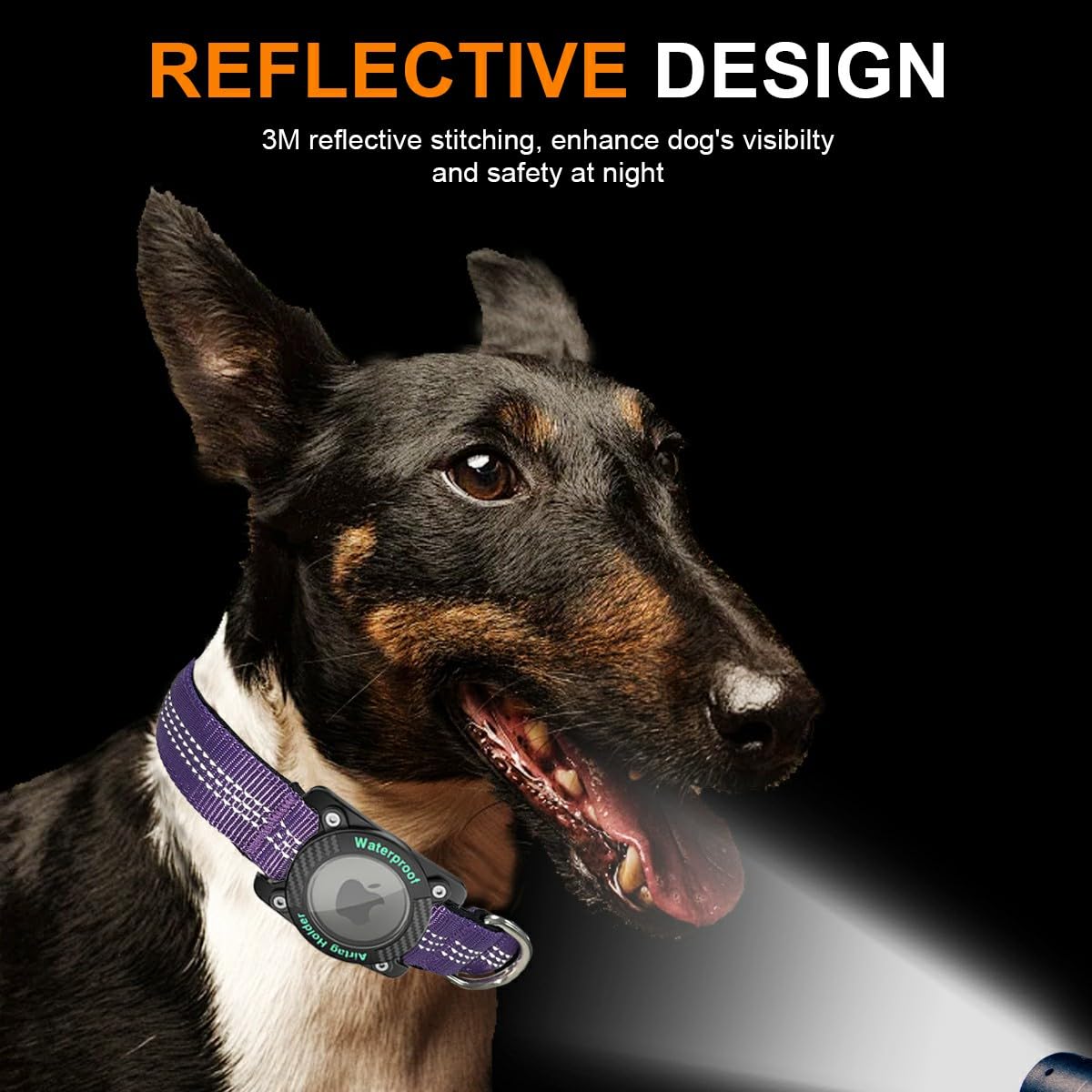 AgoumLux AirTag waterproof-seal image demonstrates water and dust resistance.