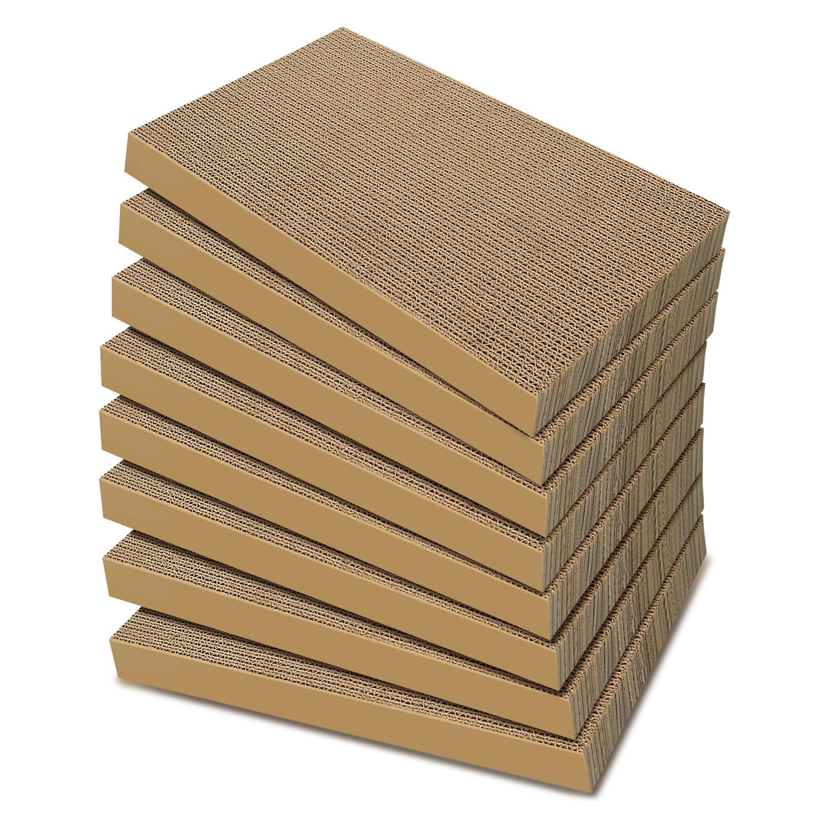 AGYM 8-pack cat scratcher board on floor for versatile scratching space.