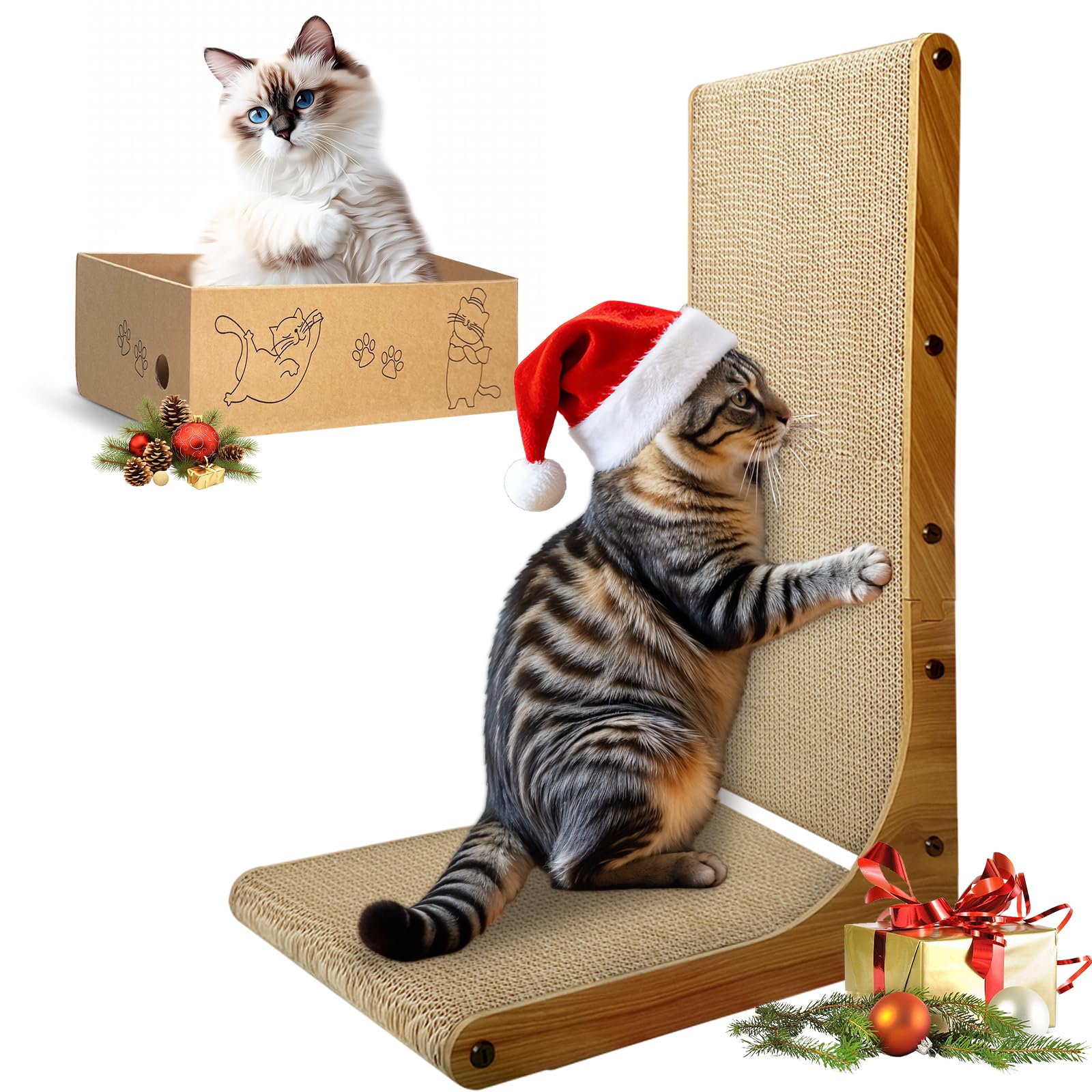 AGYM Cat Scratcher 26-inch L-shape assembly for quick setup and play