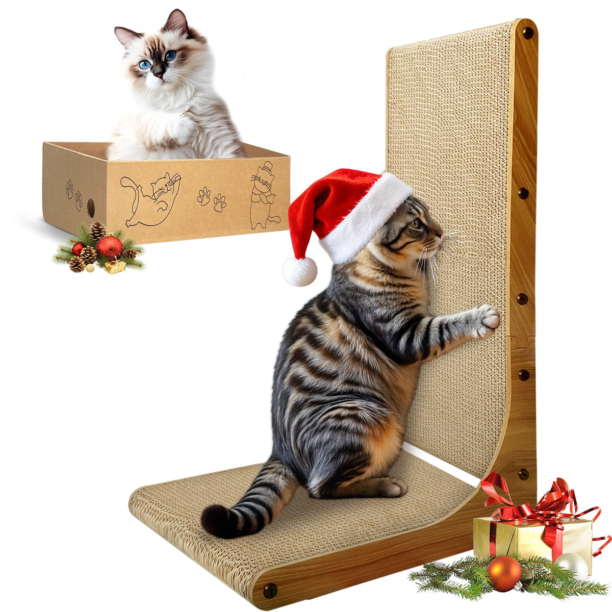 AGYM Cat Scratcher 26-inch L-shape assembly for quick setup and play
