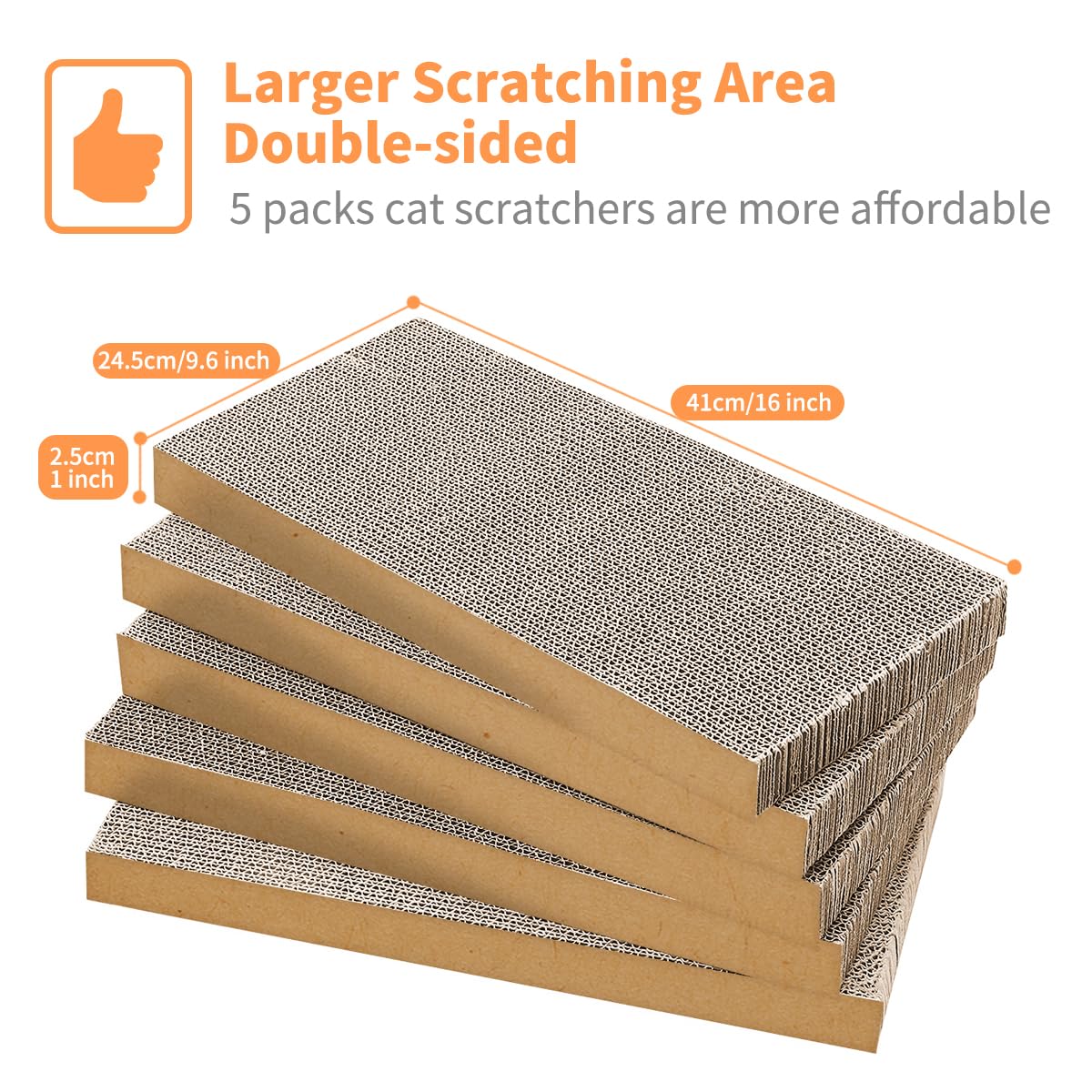 AGYM Cat Scratcher cardboard pad rectangle highlights a large two-sided scratching surface