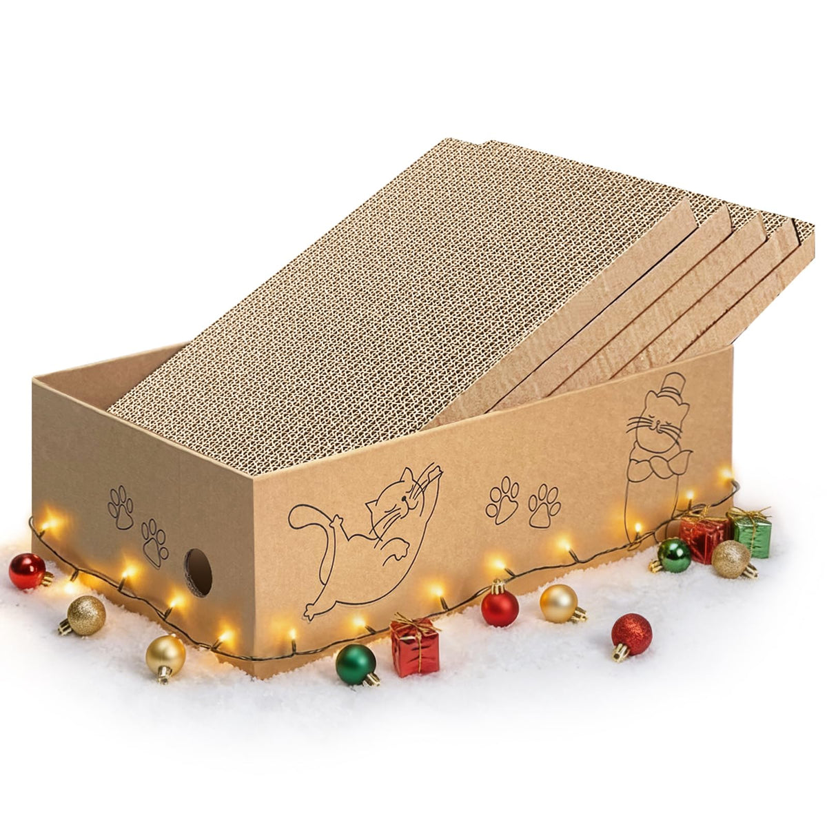 AGYM cat scratcher five-pack box packaging highlights bundled scratching options