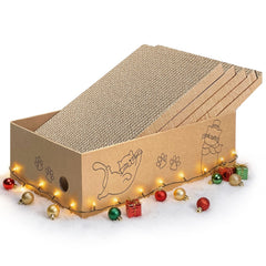 AGYM cat scratcher five-pack box packaging highlights bundled scratching options