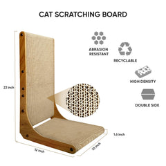 AGYM Cat Scratcher indoor-use design shown protecting furniture from claws.